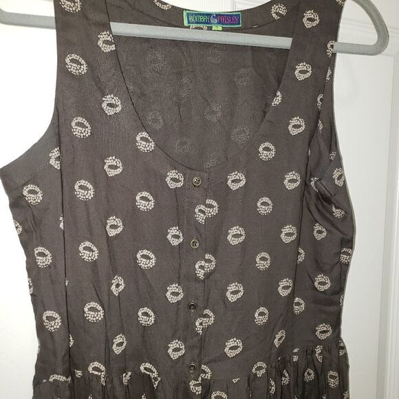 BOMBAY & PAISLEY COTTON BOHEMIAN COTTON MIDI DRESS SIZE SMALL NWOT - Picture 2 of 5